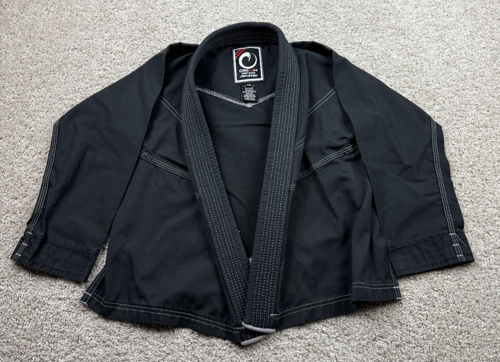Origin Jiu Jitsu Gi Youth 7/8 Black Contrast Stitching Martial Arts Kimono