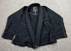 Origin Jiu Jitsu Gi Youth 7/8 Black Contrast Stitching Martial Arts Kimono