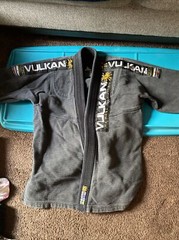 Men’s Vulkan The Real Jiu Jitsu Black Top Pro A0 Fight Wear 100% Cotton Jacket