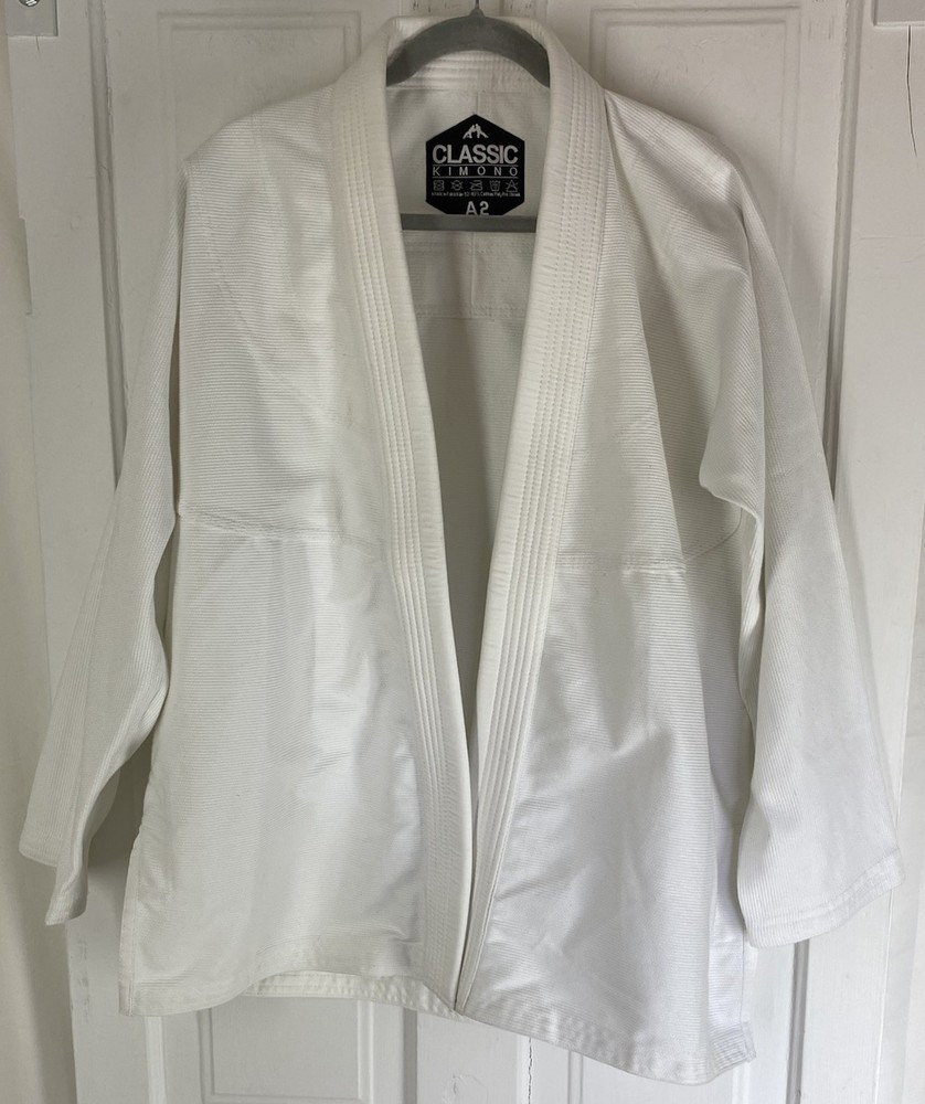 Classic Kimono (Adult Size A2) White Heavyweight Cotton/Polyester Jiu Jitsu Top