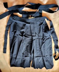 Japanese Kendo Hakama Pants Kimono Pleated Black For Sports Dancing