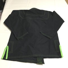 Hawk Jiu-Jitsu BJJ Gi Kids K2 Black Green Stitching Kimono Jacket