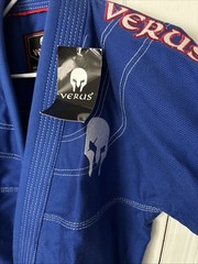 Verus New Blue Red And White Cotton Adult Jiu Jitsu Jacket A2 GLADIUS BRAZILIAN