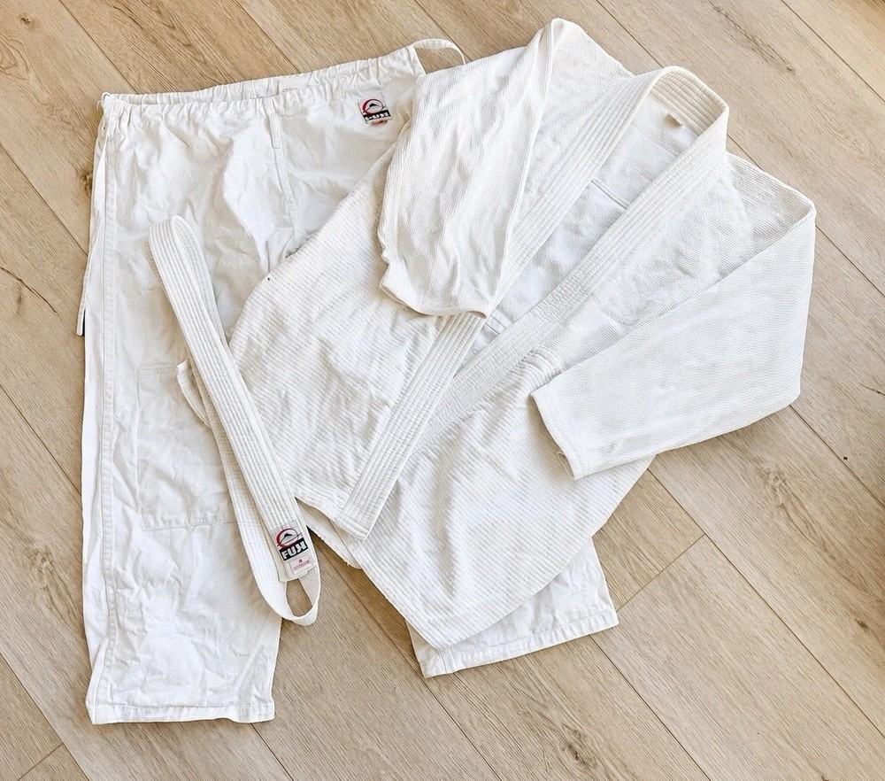 Fuji Kimono Gi Adult 3 White Jiu Jitsu MMA Set