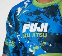 Fuji Flex Lite Mens MMA BJJ Jiu Jitsu Short ShortSleeve SS Rashguard – Blue Camo