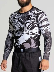 Fuji MMA BJJ Jiu Jitsu Long Sleeve LS Rashguard Rash Guard – Musashi Black/White