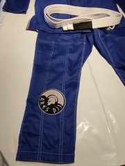 Karate Gi Martial Arts Uniform Costume Size A2 Blue Karate Dress For Adults