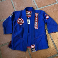 Gracie Barra Storm Kimonos Gi Jiu Jistu Blue Kids Size Y2 Top Only