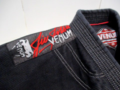 Venum Jiu Jitsi „Challenger” Series Jacket Youth Size C3, Black Cotton Red Trim