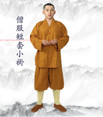 New Buddhism Meditation Lohan Uniform Unisex Monk Frock Suit Cotton Lay Clothing