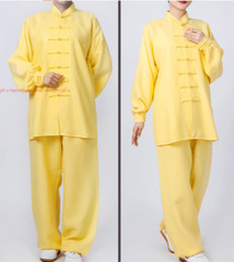Men Women Linen Tai chi Uniforms Kung fu Suit Martial arts Wing Chun Clothes Set