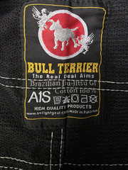 Bull Terrier Jiu jitsu BJJ Kimono, Size A1S. Fits like A0. Vintage RARE! w/ rash