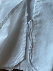Adidas Size 150 cm White Color Black Collar Dobok Taekwondo Top WTF ORIGINAL