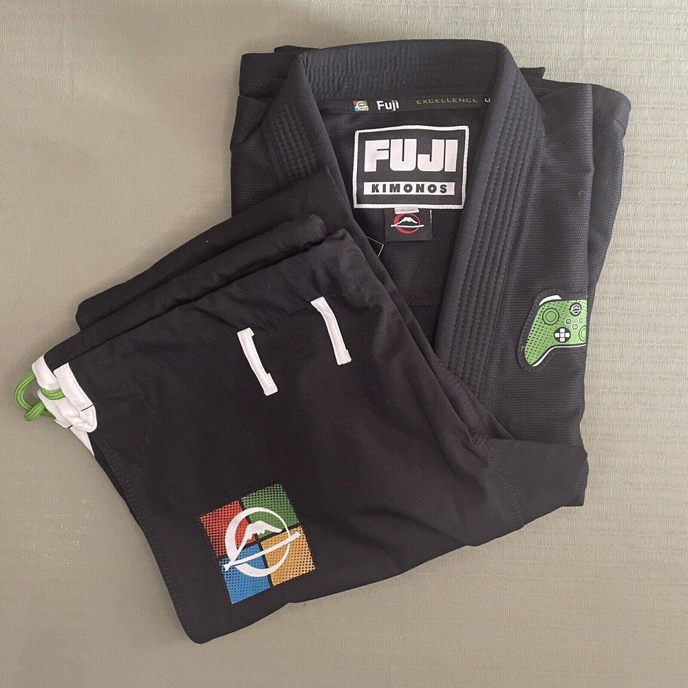 Fuji Suparaito Gamer Jiu Jitsu BJJ Gi Black Lightweight New In Pkg