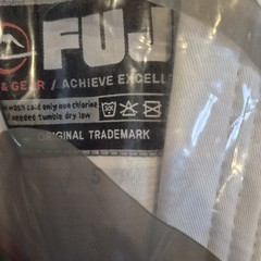 Fuji Gi Gear Kimono Belt Size 5 Martial Arts Training White Brand New