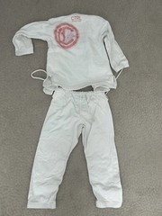 CTRL Industries Gi Kimono Jacket And Pants Youth M2 White Martial Arts MMA *READ