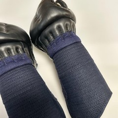 Japanese Kendo Kote Gauntlets Navy/Black 1 Pair Used #26072406