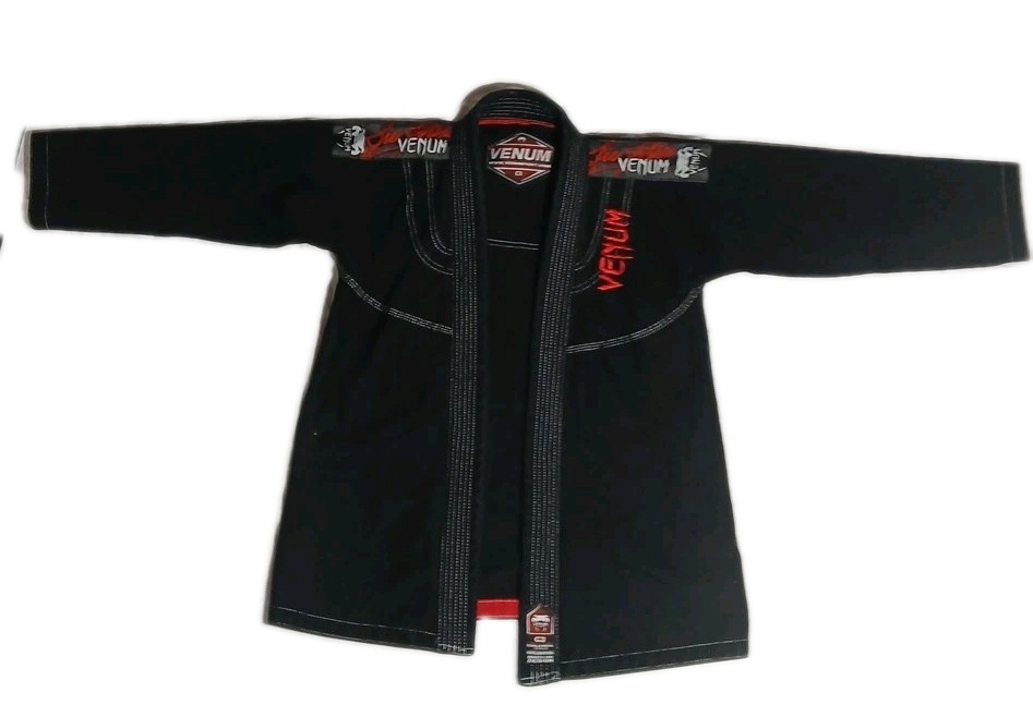Venum Jiu Jitsi „Challenger” Series Jacket Youth Size C3, Black Cotton Red Trim
