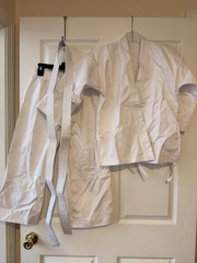 Karate Taekwondo Martial Arts Kids Uniform Set Size 00 -130cm