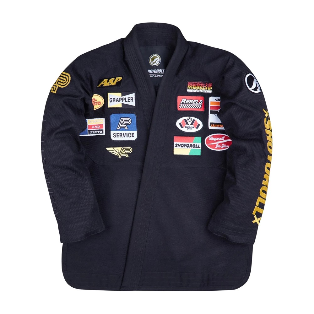 ALBINO AND ORETO A&P X SYR ADRENALINE Jiu-Jitsu BLACK Kimono 450 GSM GI Uniform