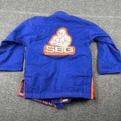 Straight Blast Gym Gi Kids C1 SBG Blue Youth Boys Brazilian Jiu Jitsu Top Only
