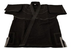 Black BJJ Gi Uniform Brazilian Jiu Jitsu Kimono Judo Training Suit w/ free Belt