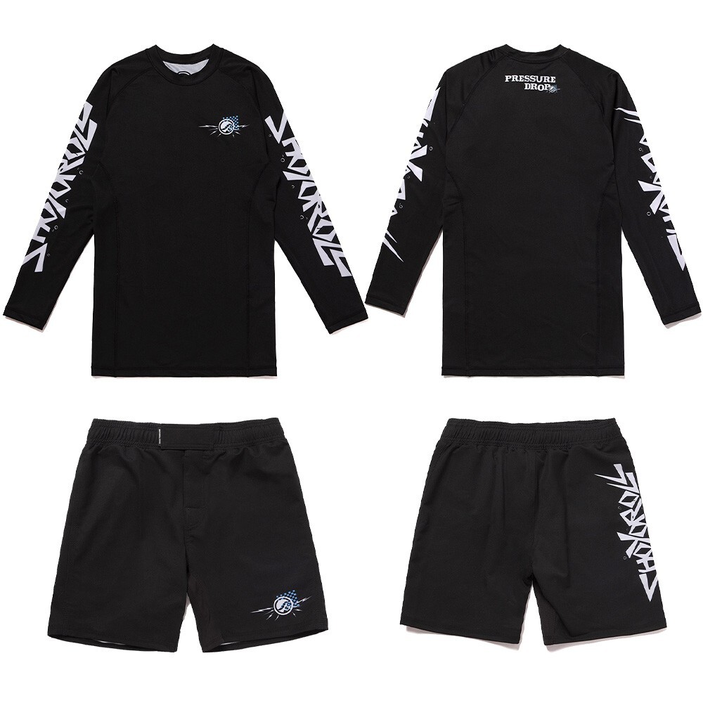 Shoyoroll Batch #116 Pressure Drop Rash Guad LS & Fitted Shorts BJJ Training Set