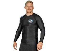 Fuji Valiant Strength MMA BJJ LongSleeve Long Sleeve LS Rashguard – Black/Blue
