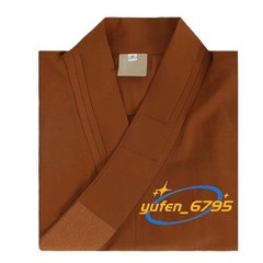 STOCK Buddhist Shaolin Monk Robe Full Set Linen Kung Fu Suit Meditation Uniforms
