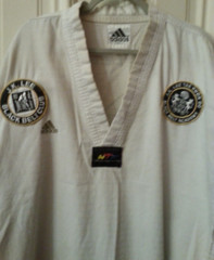 VINTAGE ADIDAS J.K. LEE TAEKWONDO USA KOREA SIZE 6 UNIFORM TOP ONLY – USED