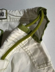 MOYA Brand Performance Pants GI MMA Lace Up Size A0 Cream/Green Fight Gear VGUC