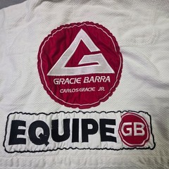 Gracie Barra Jiu Jitsu Kimono Set White Top Pants Equipe GB 5/180 Uniform Logo