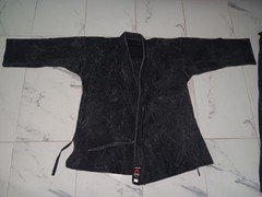 Shureido Karate Uniform size 3.5 Black Made In Japan Jacket Pants Set
