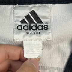 Adidas Taekwondo Korea Uniform Gi Dobok White Black Size 6 200cm WTF Karate