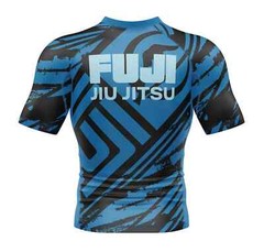 Fuji Battle Flex Lite MMA BJJ Jiu Jitsu Short ShortSleeve SS Rashguard – Blue