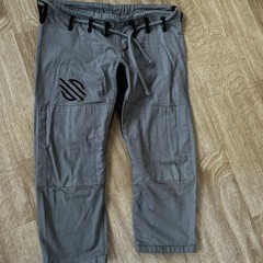 Sanabul Gi BJJ Jiu Jitsu Top & Pants Set Grey Gray Size A1 Heavy Cotton Grapple