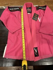 Vector Sports Kids Brazilian Jiu Jitsu BJJ Gear Up, Pink Jacket New! No Belt
