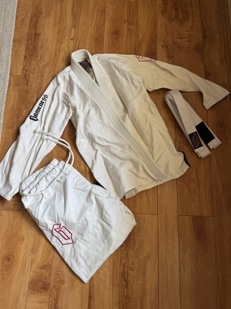 Gameness Gi A2 Jiu Jitsu – Barely Used, Includes White Belt And Pants