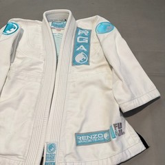Fuji Renzo Gracie Jiu-Jitsu BJJ MMA Gi Kimono White/Blue Women WC2 Jacket Top