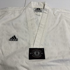 Vintage 90s Adidas Taekwondo Karate Dobok Gi Uniform White Top Size 1 150CM