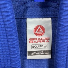 Gracie Barra BJJ Gi Jacket Kimono Top A0 Blue Equipe GB Edition Jiu-Jitsu Cotton