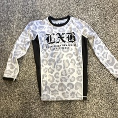 Level Black Grappling Long Sleeve Rashguard Graphic Animal Print YL