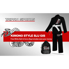 Taipan Kids Brazilian Jiu Jitsu BJJ Gi Grappling Kimono Lightweight White Belt