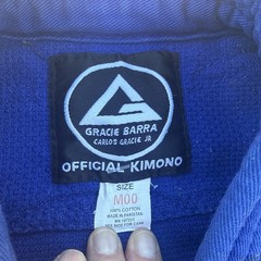 Gracie Barra Equipe Kimono And Pants Brazilian Jiu-Jitsu Gi Blue Youth 2 / 3