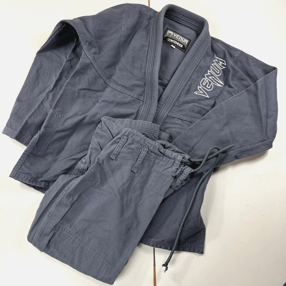 Venum Contender Kimono A2.5 Gray EVO BJJ GI Black Snake Jacket Pants Suit