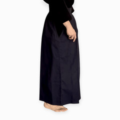 Japanese Hakama with Hook and Loop Fastener – Budo – Aikido – Kendo (Black)