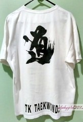 T.K Taekwondo White Tae kwondo Martial Arts T-Shirt Size XL Vintage L203