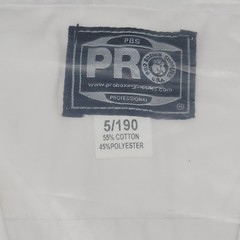 Karate Uniform PBS Pro Boxing Supplies Medium Weight White Apparel Size 5 /190