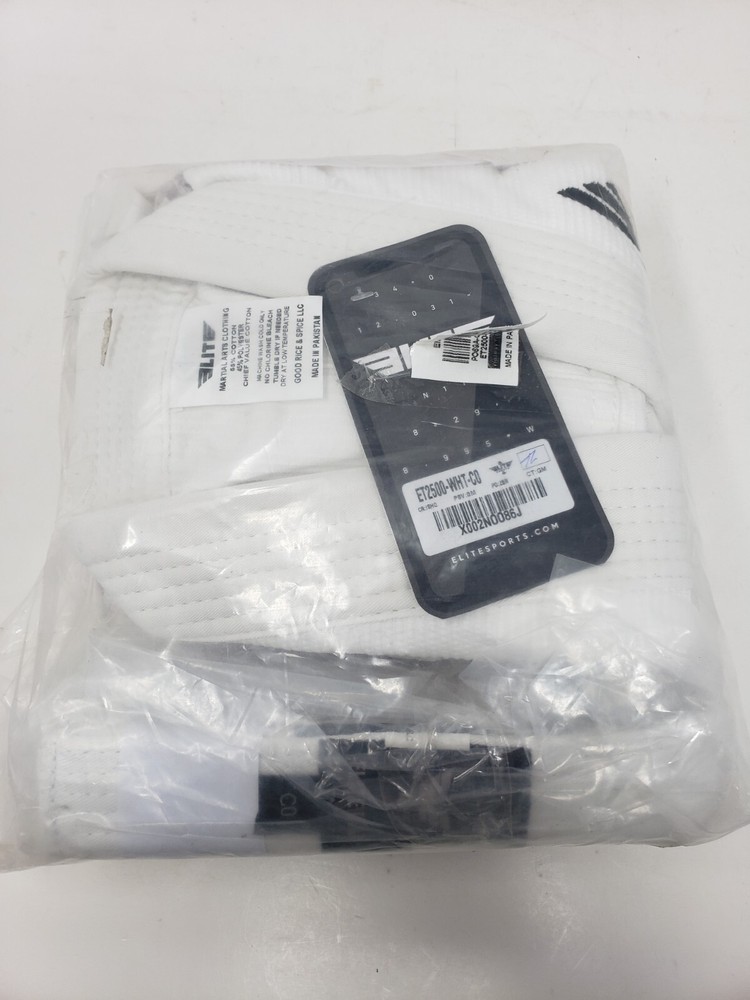 Elite White Jiu Jitsu BJJ Gi Size C0 With White Belt