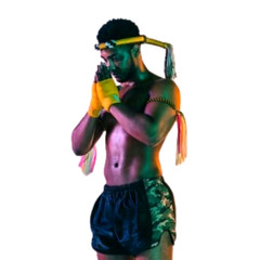 Mongkol MMA Boxing Headband Color Black Gold Set Prajiat Premium Muay Thai Armba